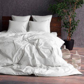 Постільна білизна Stripe Sateen stripe white 1.5 фото