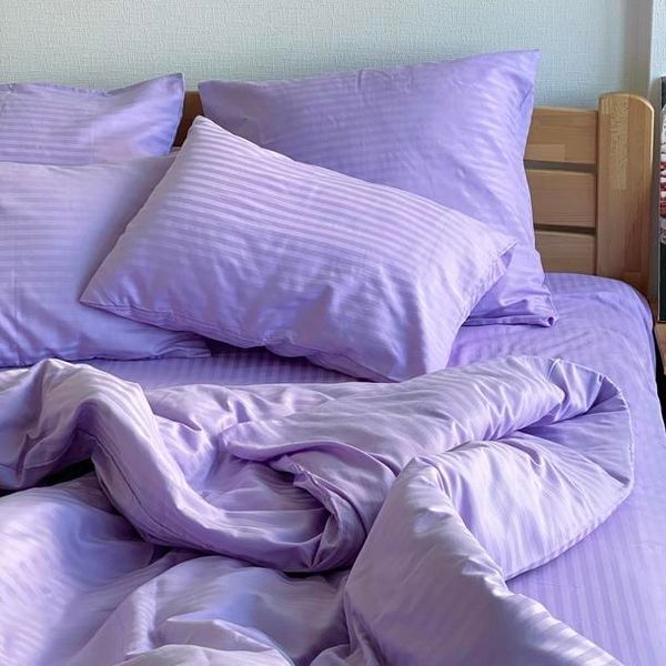 Постельное белье Stripe Sateen stripe lila 1.5 фото