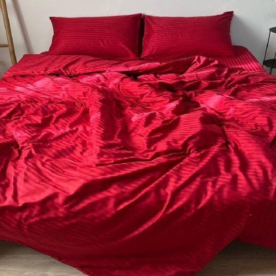 Постільна білизна Stripe Sateen stripe red 1.5 фото