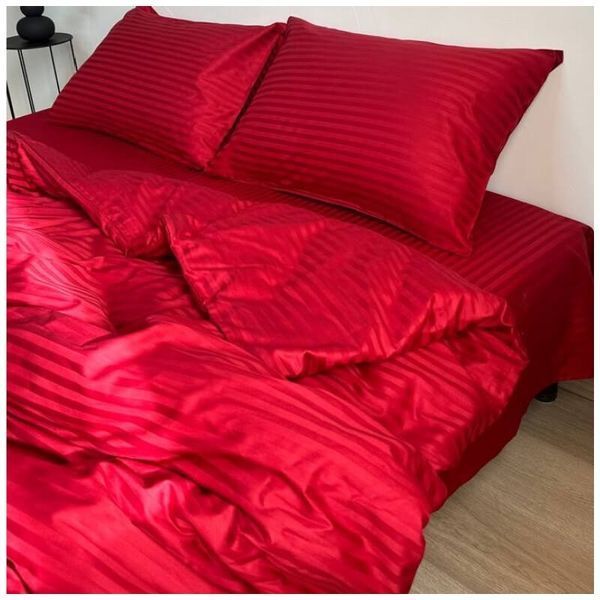 Постільна білизна Stripe Sateen stripe red 1.5 фото
