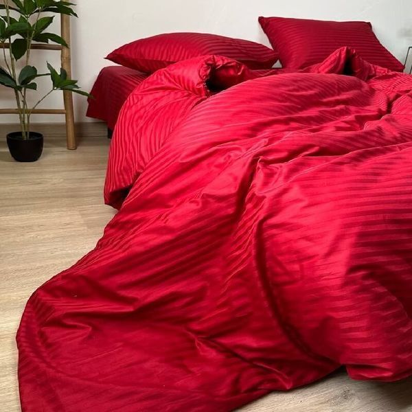 Постільна білизна Stripe Sateen stripe red 1.5 фото