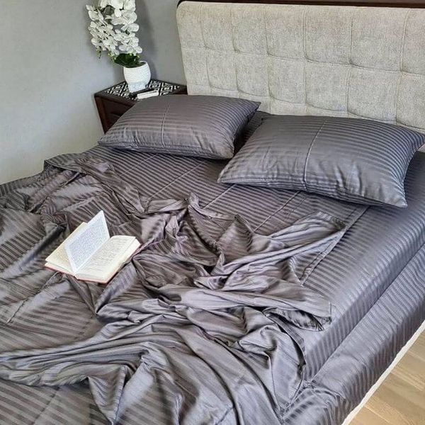Постельное белье Stripe Sateen stripe graphite 1.5 фото